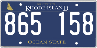 RI license plate 865158