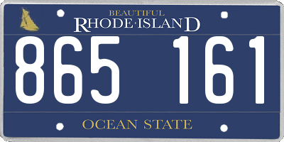 RI license plate 865161