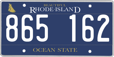 RI license plate 865162