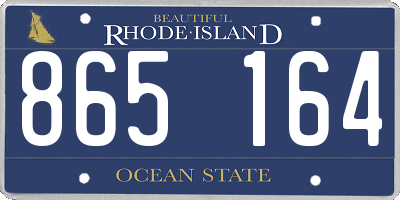 RI license plate 865164