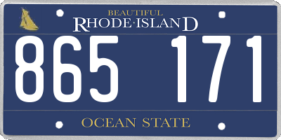 RI license plate 865171