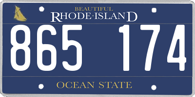 RI license plate 865174