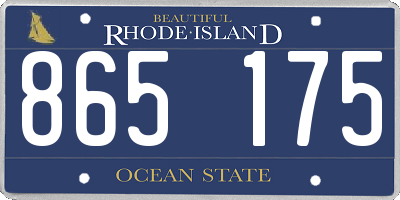 RI license plate 865175