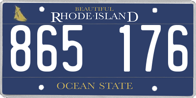 RI license plate 865176