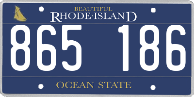 RI license plate 865186