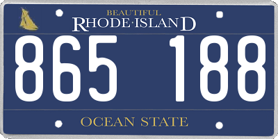 RI license plate 865188