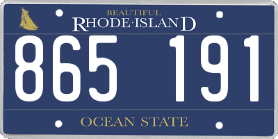 RI license plate 865191