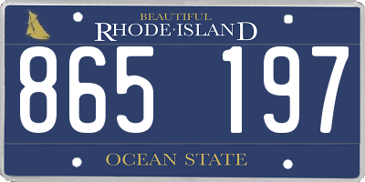 RI license plate 865197