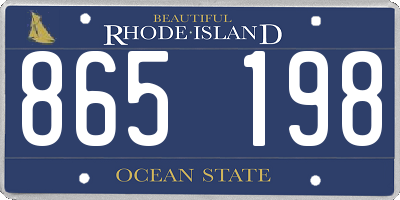 RI license plate 865198
