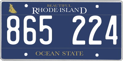 RI license plate 865224