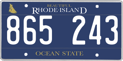 RI license plate 865243