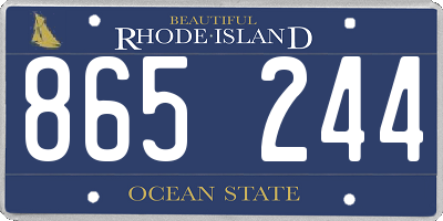 RI license plate 865244