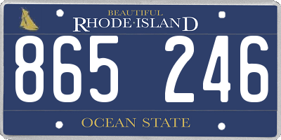 RI license plate 865246