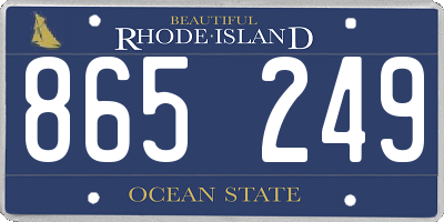 RI license plate 865249