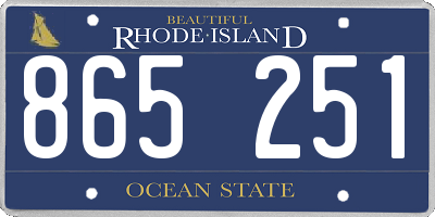 RI license plate 865251