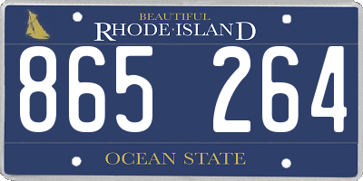 RI license plate 865264