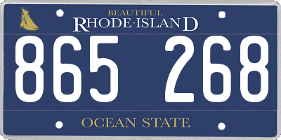RI license plate 865268