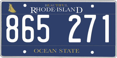 RI license plate 865271