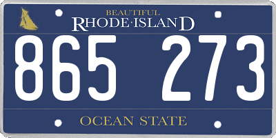 RI license plate 865273