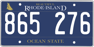 RI license plate 865276