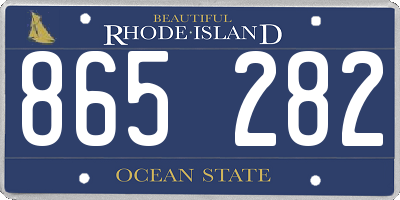 RI license plate 865282