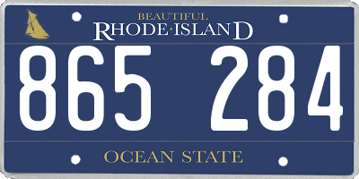 RI license plate 865284