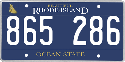 RI license plate 865286