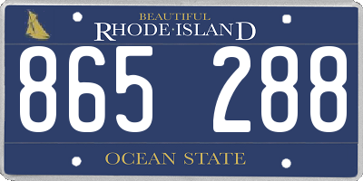 RI license plate 865288