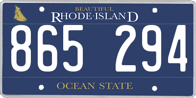 RI license plate 865294