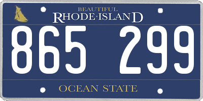 RI license plate 865299