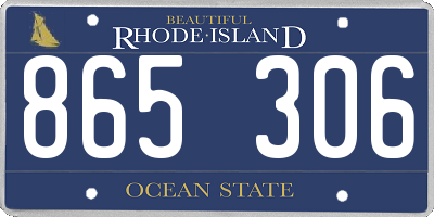 RI license plate 865306
