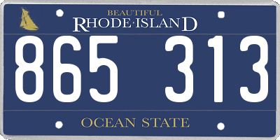RI license plate 865313