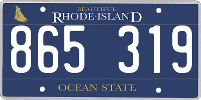RI license plate 865319