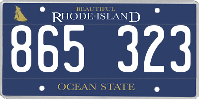 RI license plate 865323