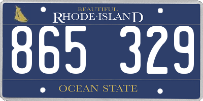 RI license plate 865329