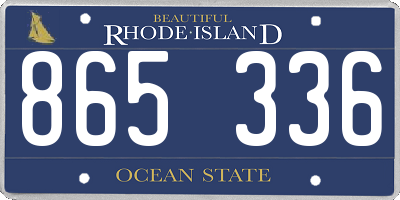 RI license plate 865336