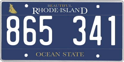 RI license plate 865341