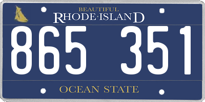 RI license plate 865351