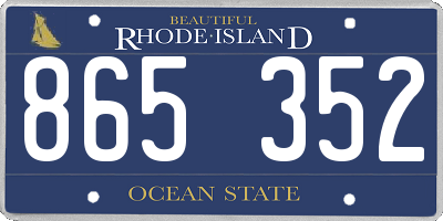 RI license plate 865352