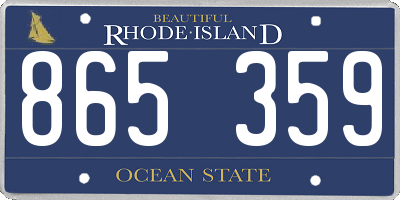 RI license plate 865359