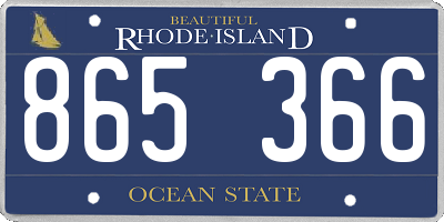 RI license plate 865366
