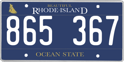 RI license plate 865367