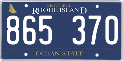 RI license plate 865370