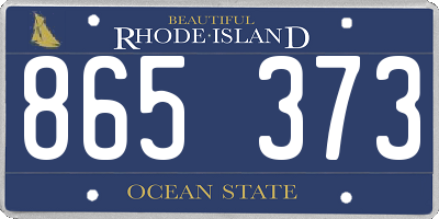 RI license plate 865373