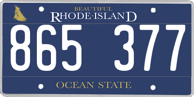 RI license plate 865377