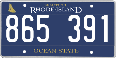 RI license plate 865391