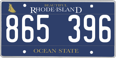RI license plate 865396