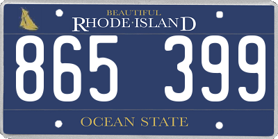 RI license plate 865399