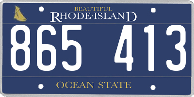 RI license plate 865413