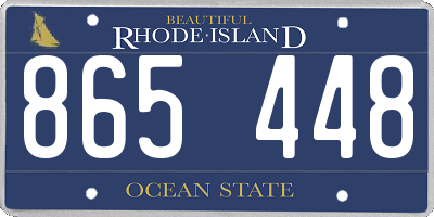 RI license plate 865448